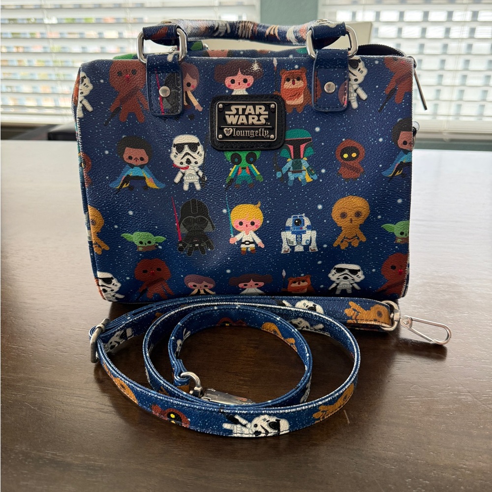 Loungefly Disney’s Star Wars Kawaii Character Print Crossbody Bag